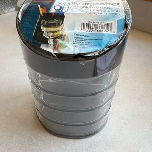 Officemate Black and Clear Supply Organizer